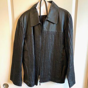 NWOT Black genuine leather motorcycle jacket